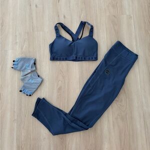 Under Armour Blue Activewear Set, Size Small